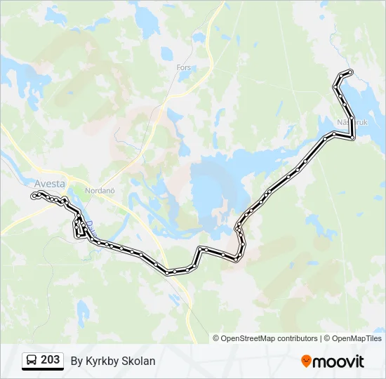203 Bus Line Map
