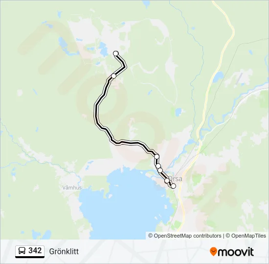 342 Bus Line Map