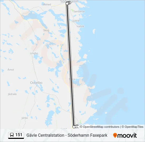 151 Bus Line Map