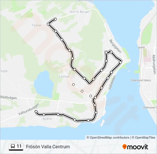 11 Bus Line Map