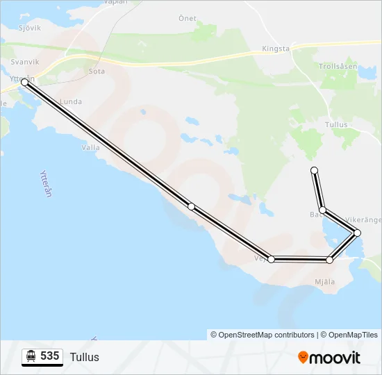 535 Cable Car Line Map
