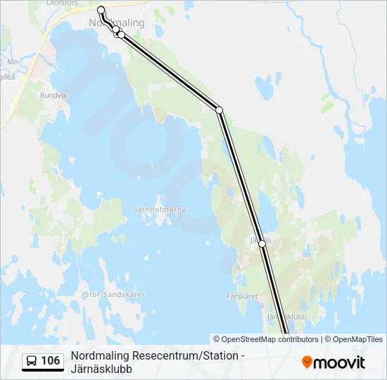 106 Bus Line Map