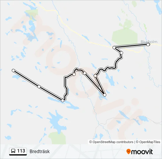 113 Bus Line Map