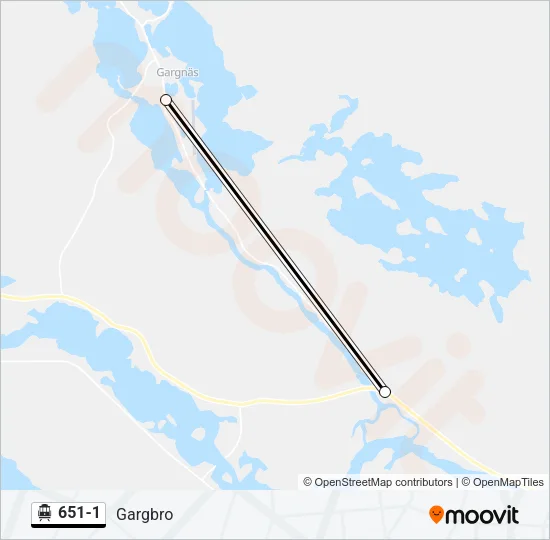 651-1 Cable Car Line Map