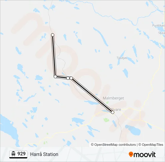 929 Cable Car Line Map