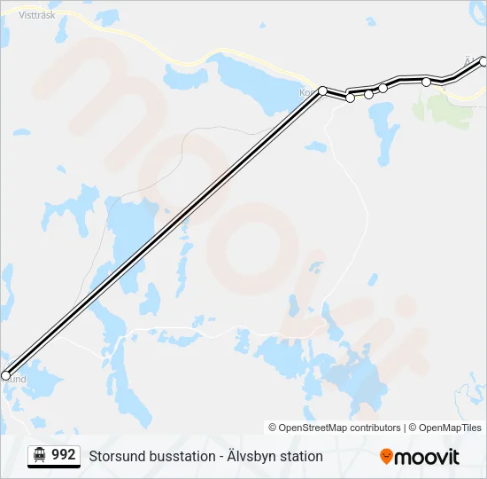 992 Cable Car Line Map