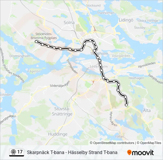 17 Metro Line Map