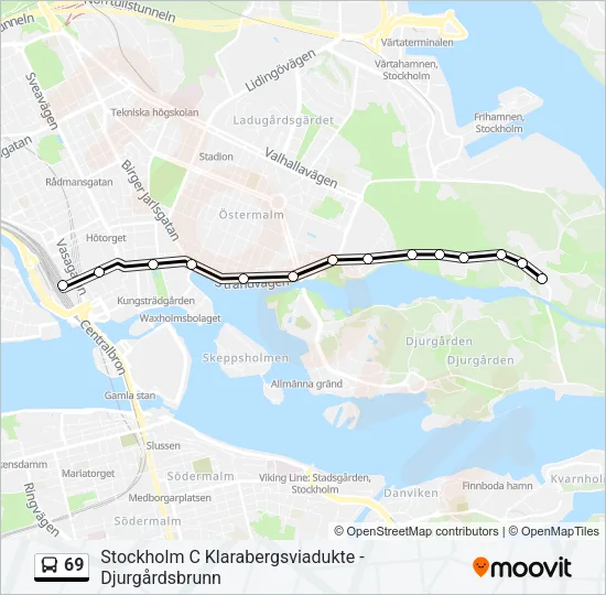 69 Bus Line Map