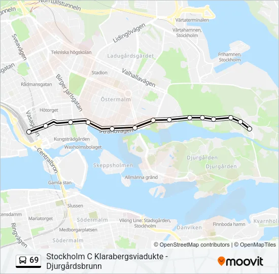 69 Bus Line Map