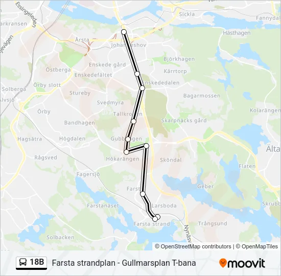 18B Bus Line Map