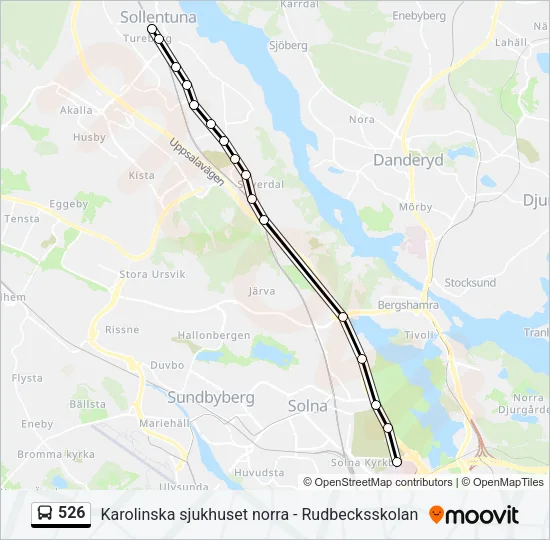 526 Bus Line Map
