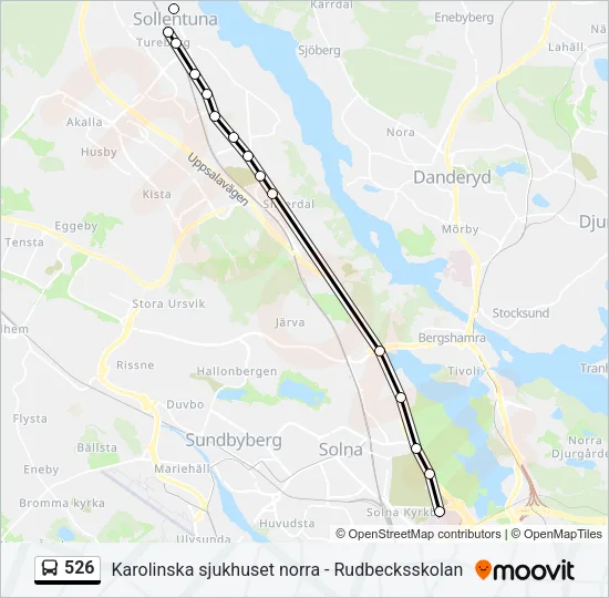 526 Bus Line Map