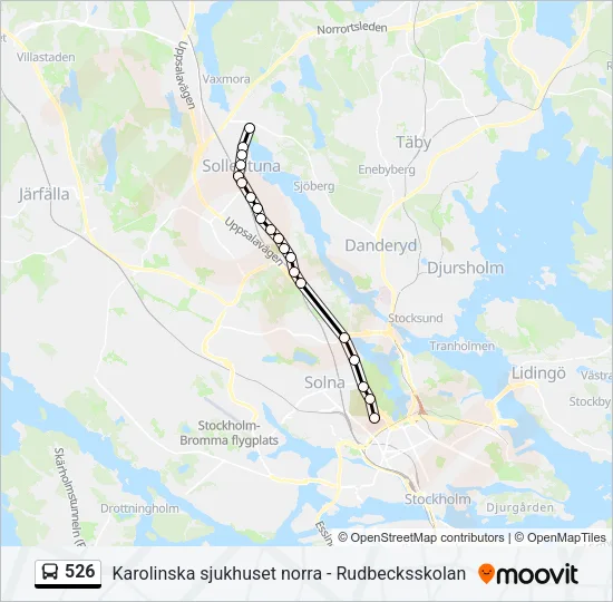 526 Bus Line Map