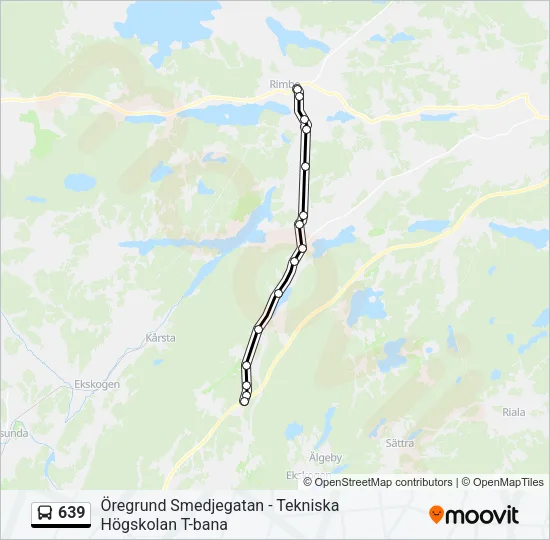 639 Bus Line Map