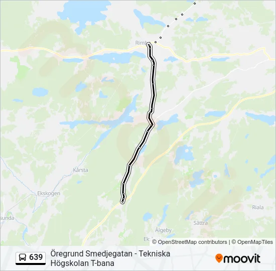 639 Bus Line Map
