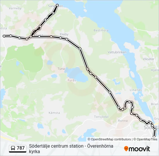 787 Bus Line Map