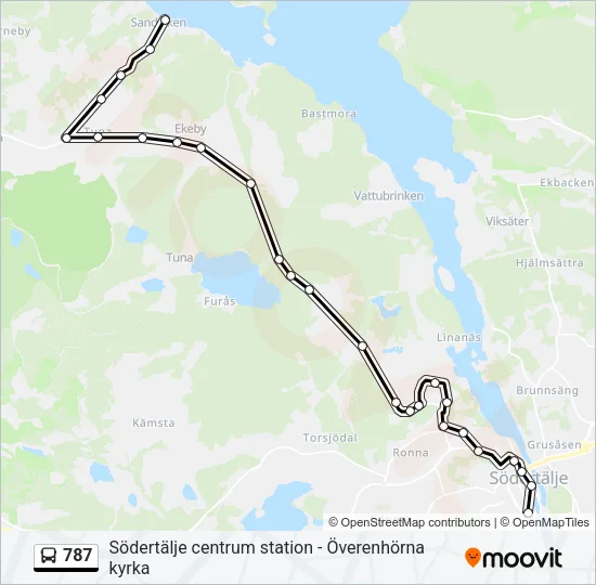 787 Bus Line Map