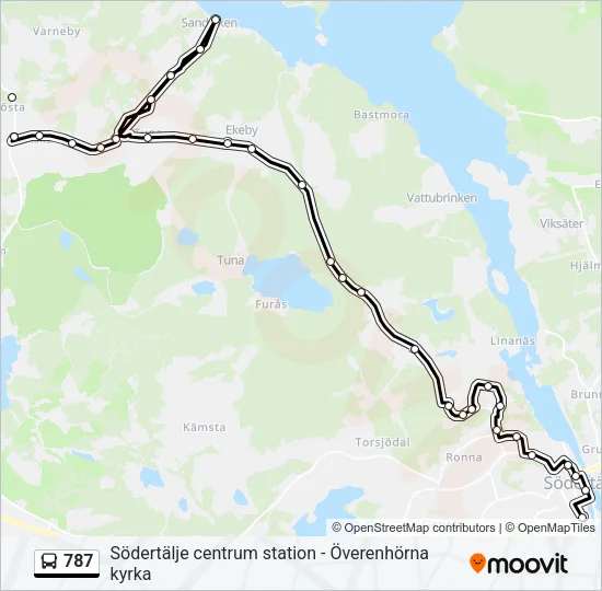 787 Bus Line Map