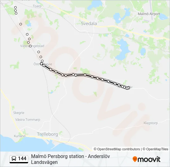 144 Bus Line Map