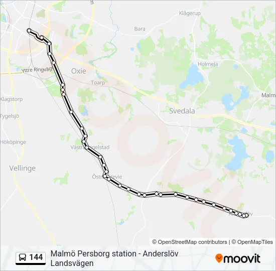 144 Bus Line Map