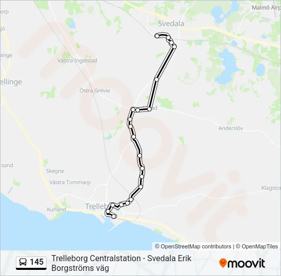 145 Bus Line Map