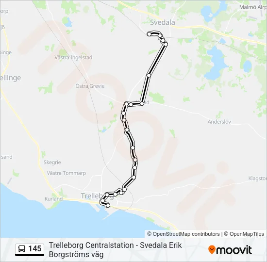145 Bus Line Map