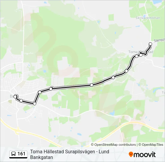 161 Bus Line Map