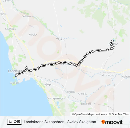 240 Bus Line Map
