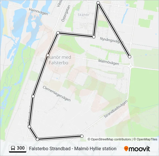 300 Bus Line Map