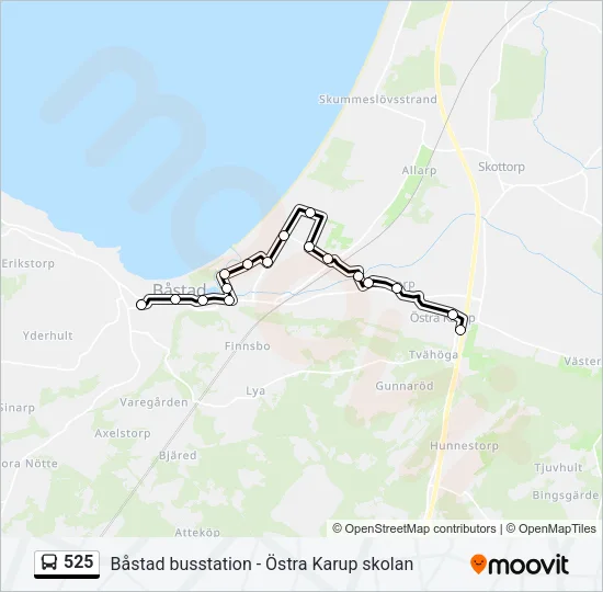 525 Bus Line Map