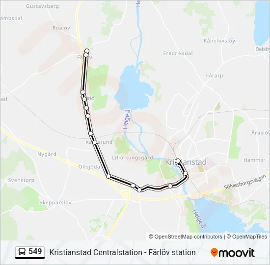 549 Bus Line Map