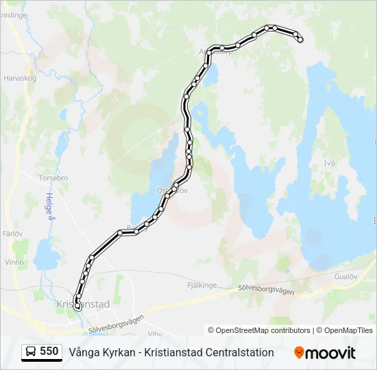 550 Bus Line Map