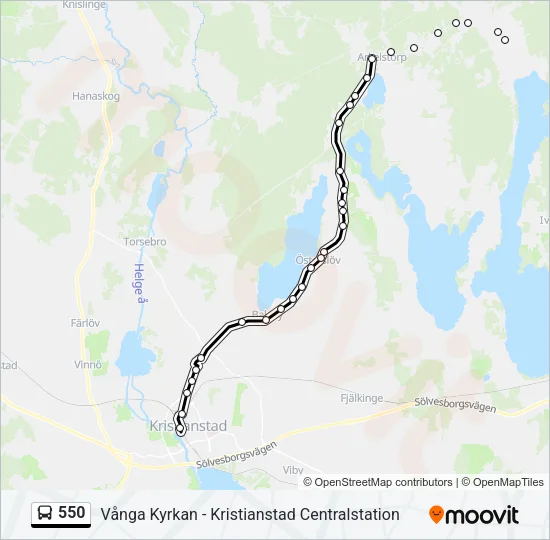 550 Bus Line Map