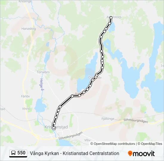 550 Bus Line Map