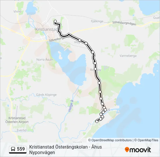 559 Bus Line Map