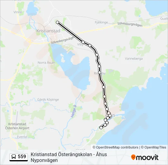 559 Bus Line Map