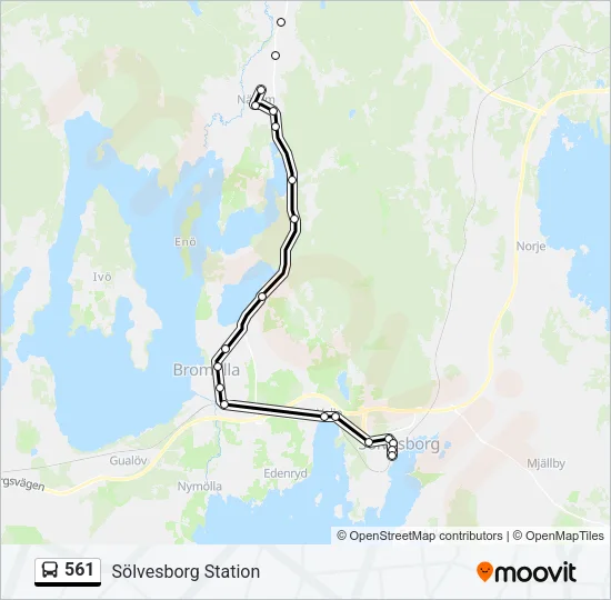 561 Bus Line Map