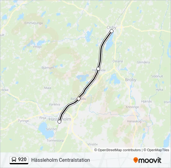 920 Bus Line Map