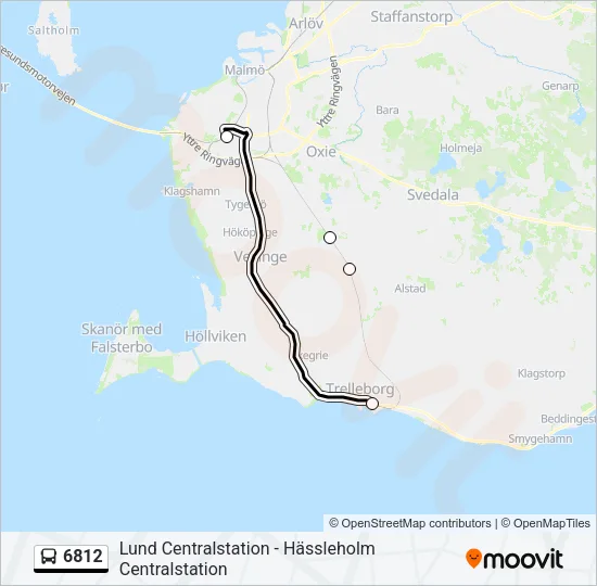 6812 Bus Line Map