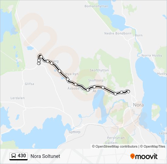 430 Route: Schedules, Stops & Maps - Striberg Gyttorpsvägen (Updated)