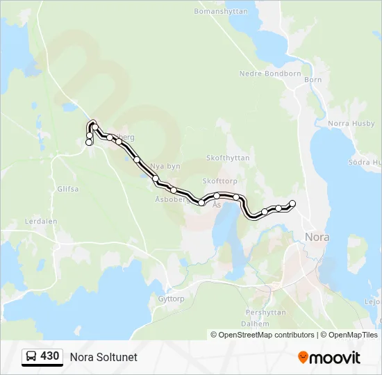 430 Route: Schedules, Stops & Maps - Nora Soltunet (Updated)