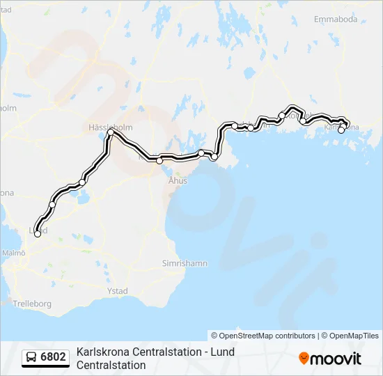 6802 Bus Line Map