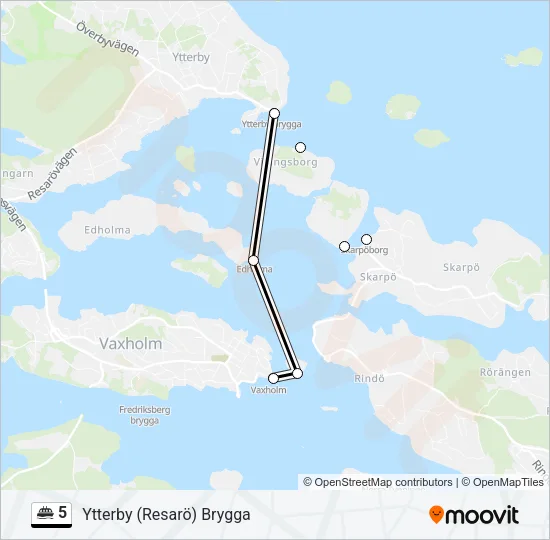 5 Ferry Line Map