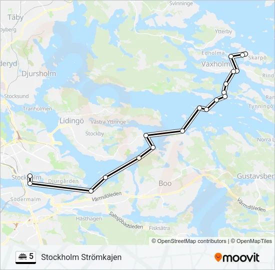 5 Ferry Line Map