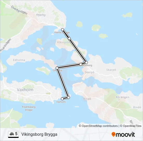 5 Ferry Line Map