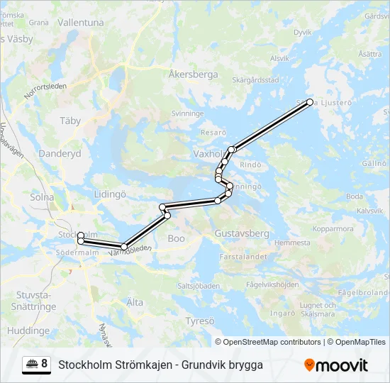 8 Ferry Line Map