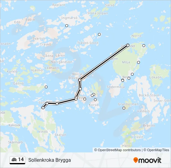 14 Ferry Line Map