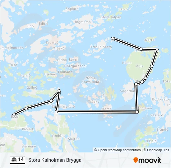 14 Ferry Line Map
