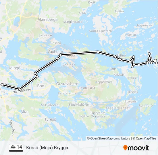 14 Ferry Line Map
