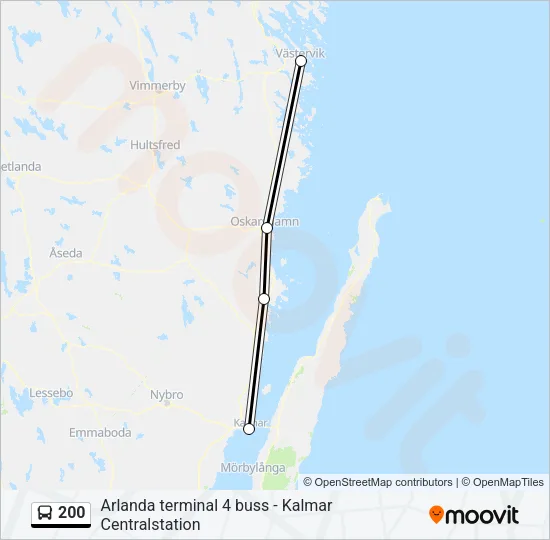 200 Bus Line Map